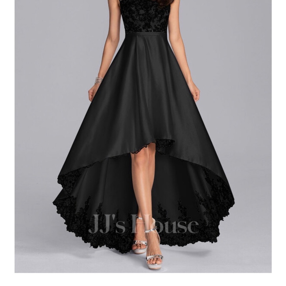 JJs House Elegant Black High-Low Dress